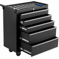 Rolling Tool Chest, 5 Drawers Tool Storage Cabinet with Wheels, Portable Tool Cabinet Organizer with Locking System & Drawer Liners,Universal Lockable Wheels, Tool Storage Cart for Garage, Workshop