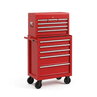 13 In. High Capacity Rolling Side Tool Cabinets Chest with Wheels and Drawers, 8-Drawer Tool Storage Cabinet — Studio Shot