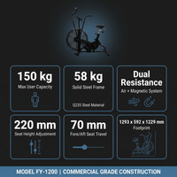 Home Gym Fitness Equipment Commercial Cardio Training Machine Exercise Bikes Air Bike — Results & Stats