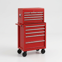 Rolling Tool Storage Cabinet Built for Workshop Organization, 8 Drawers, Powder-Coated Steel, Lockable — Studio Shot