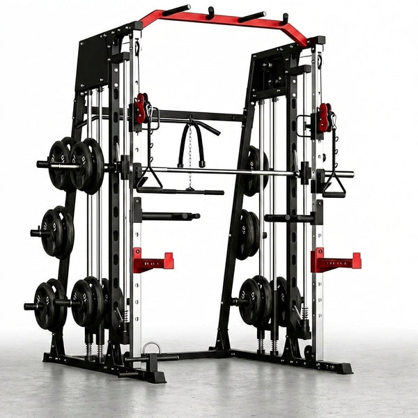 Smith Machine Home Gym Built for Complete Workouts, 2200LB Capacity, Dual Cable System, Power Cage Frame
