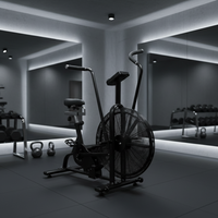 Air Bike Exercise Equipment Built for Full-Body Cardio, Dual Air Magnetic Resistance, Adjustable Settings
